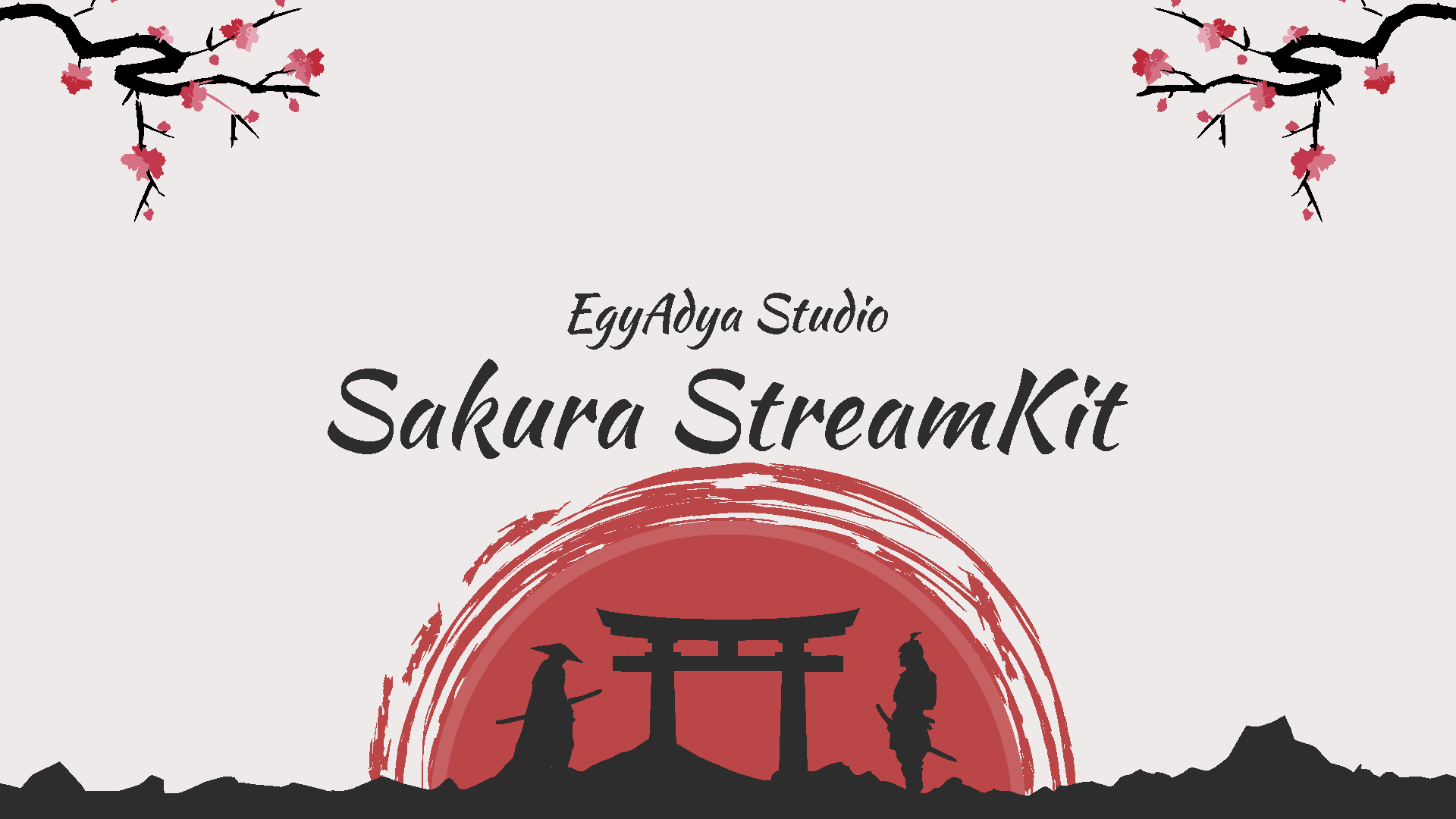 Sakura StreamKit overlay preview with cherry blossom accents